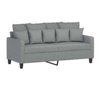 Vidaxl sofá de 2 plazas de tela gris claro 140 cm