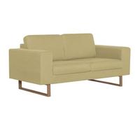 Sofá De 2 Plazas De Tela Verde 156 X 82 X 75 Cm Vidaxl