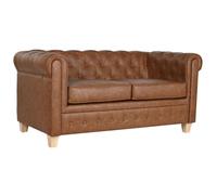 Sofá de 2 Plazas Home ESPRIT Marrón Natural Vintage 151 X 79 X 70 cm - Marca: Home ESPRIT - EAN: 8424002105907