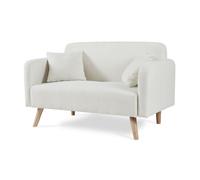 Sofá de 2 plazas midt pana 132x70x81 cm - beige [en.casa]
