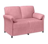 vidaXL Sofá de 2 Plazas 138 x 83 x 95 cm Terciopelo Multicolor Rosa