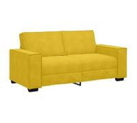 vidaXL Sofá de 2 plazas terciopelo amarillo 180x78x84 cm