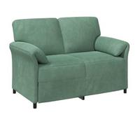vidaXL Sofá de 2 Plazas 138 x 83 x 95 cm Terciopelo Multicolor Verde mar