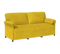 Sofá De 3 Plazas Amarillo 198 X 83 X 95 Cm Terciopelo Vidaxl