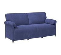 vidaXL Sofá de 3 plazas 198 x 83 x 95 cm Terciopelo Multicolor Azul policía