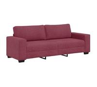 Sofá De 3 Plazas Color Rojo Vino, 220x77x82 Cm, De Tela Vidaxl