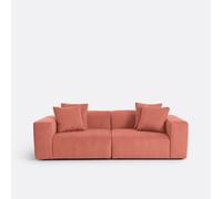 Sofá de 3 plazas de pana fina, LIORA. Talla 3 plazas. Color rosa palo