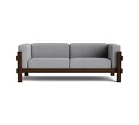 Normann Copenhagen Sofá Kube Pino lacado en marrón-tela Remix 143 Grey. 220 cm