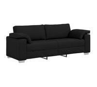 Sofá De 3 Plazas Negro 220 Cm Tela Vidaxl