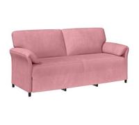 vidaXL Sofá de 3 plazas 198 x 83 x 95 cm Terciopelo Multicolor Rosa