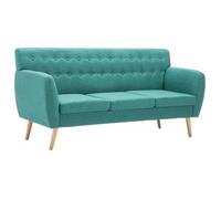 Sofá De 3 Plazas Tapizado De Tela Verde 172x70x82 Cm Vidaxl