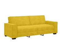 vidaXL Sofá de 3 plazas Terciopelo amarillo 220x78x84 cm