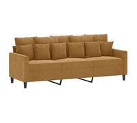 Sofá De 3 Plazas Terciopelo Marrón 180 Cm Vidaxl
