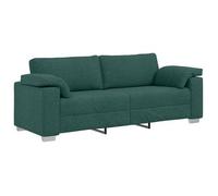 Sofá De 3 Plazas Verde Oscuro 220 Cm Tela Vidaxl