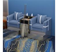 Sofá de billar con mesa auxiliar, asiento tapizado de cuero para salas de juegos, cómodos sofás de espectador para salones, torneos y más