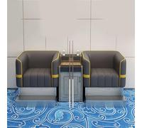 Sofá de billar con mesa auxiliar, asiento tapizado de cuero para salas de juegos, cómodos sofás de espectador para salones, torneos y más
