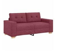 Sofá De Dos Plazas Color Rojo Vino, 180x77x82 Cm, Tela Vidaxl