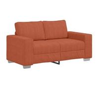 Sofá De Dos Plazas Rojo Anaranjado De 160x77x82 Cm, De Tela De Pana Vidaxl
