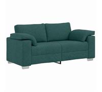 Sofá De Dos Plazas Verde Oscuro 180 Cm Tela Vidaxl