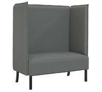 Sofa De Espalda Alta 101cm Gris Oscuro Tela Vidaxl