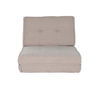 Sofá, de metal poliéster, cama medida cama, en color beige, medidas 70x76x60, 70x218 cm Fijalo