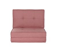 Sofá, de metal poliéster, cama medida cama, en color coral, medidas 70x76x60, 70x218 cm Fijalo