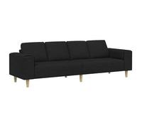 vidaXL Sofá de sala 250×77×76 cm Poliéster – Moderno rectangular, cojines resistentes, Negro