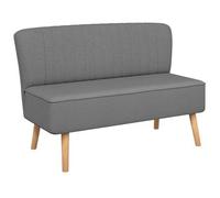 Sofá De Tela Gris Claro 117x55,5x77 Cm Vidaxl