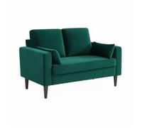 Sofá De Terciopelo De 2 Plazas, Verde Ingles