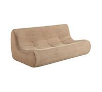 Sofá De Terciopelo De Pana, 3 Plazas, Beige Oscuro