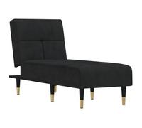 Sofá Diván De Terciopelo Negro Vidaxl