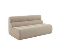 Sofá envasado al vacío de borreguito texturizado, 2 plazas, nova borreguito, beige, 162x99x75 cm