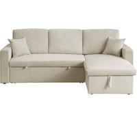 Habitat et Jardin Sofá esquinero Convertible de Pana <> - 3 Asientos - Beige