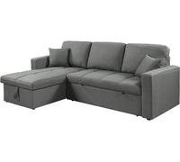 Sofá esquinero convertible/reversible "alain" estilo burbuja - 3 plazas - gris