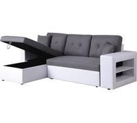 Sofá esquinero convertible/reversible "axel" - blanco/gris