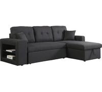 Habitat et Jardin Sofá esquinero Convertible/Reversible Axel - Negro
