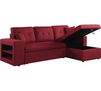 Sofá esquinero convertible/reversible "axel" - rojo