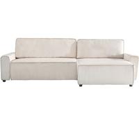 Sofá Esquinero Convertible Y Reversible De Pana "montaigne" - 3 Plazas - Beige