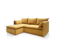 Sofá esquinero gold 230x166x91 amarillo