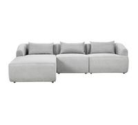 Sofá Esquinero Minimalista Moderno Derecho Tapizado De Tela Cojines Adicionales 3 Plazas Gris Svansele