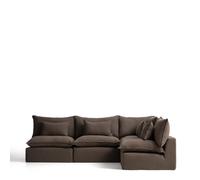 Sofá esquinero modular Anarela de 6 plazas con funda extraíble de lino.
