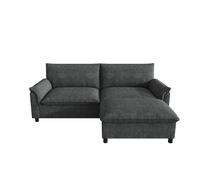 Sofá esquinero modular Cloud, Negro Aosom España