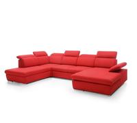 Sofá esquinero orlando 356x230x98 rojo