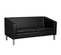 Sofá Gabbiano para sala de espera bm18003 negro