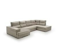 Sofa gran chaise longue cama massima diseño gris derecha