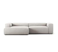 Sofá Grand de 3 Plazas con Chaise Longue Izquierda, Blanco Luna