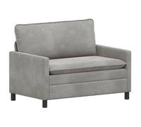 vidaXL Sofá 126 x 81 x 87,5 cm Terciopelo Multicolor Gris claro