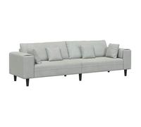 vidaXL Sofá Gris Claro 250 x 77 x 76 cm Terciopelo