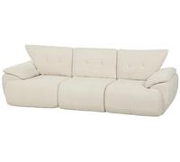 Sofá HOMCOM de 3 plazas, 260 cm de ancho, con reposabrazos anchos, ideal para el salón, color crema