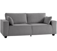 Sofá HOMCOM de 3 plazas, sofá de 217 cm con reposabrazos anchos, 2 cojines, diseño con aspecto de cuerda